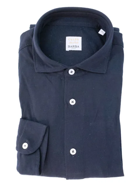 Barba cotton shirt Blue 9010060539