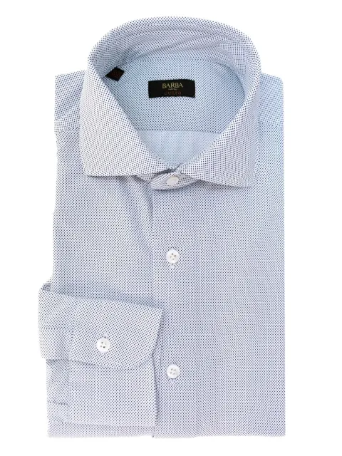 Barba micro-dot patterned shirt Blue K1U13P018249