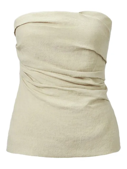 TOVE Izel draped bandeau top Neutrals TVB109STN