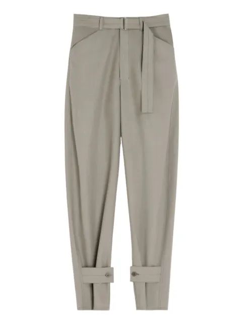 LEMAIRE belted button-tab trousers Neutrals PA1223LF414