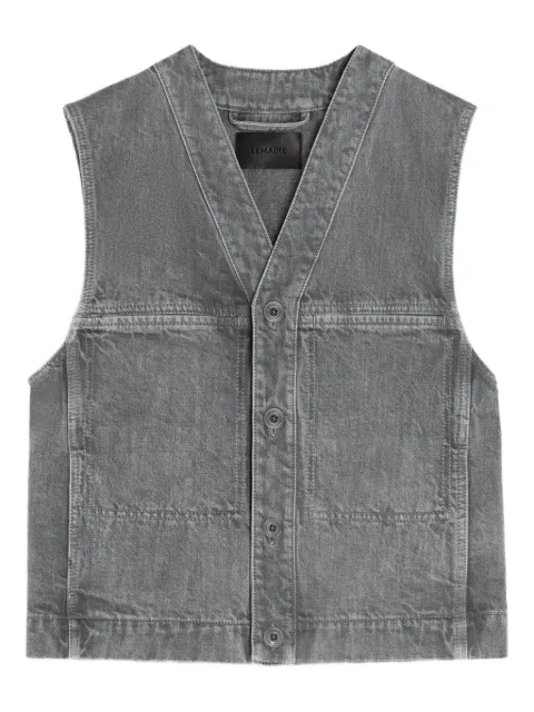 LEMAIRE button-fastening denim gilet Grey OW1196LD1062