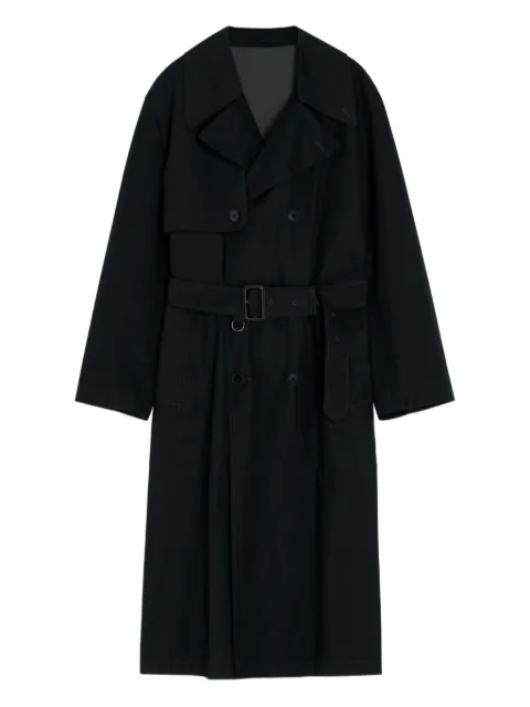 LEMAIRE double-breasted belted trench coat Black CO1126LF1441