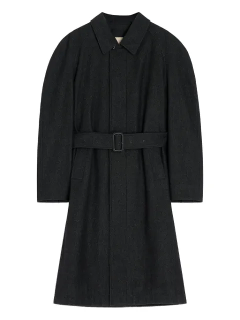 LEMAIRE raglan-sleeve belted coat Black CO1122LF1319