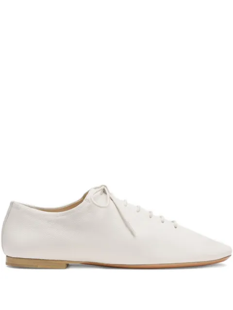 LEMAIRE Souris flat classic derbies in leather White FO0245LL0070
