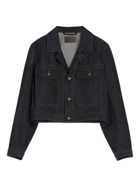 LEMAIRE button-fastening patch-pocket denim jacket Black OW1191LD1061
