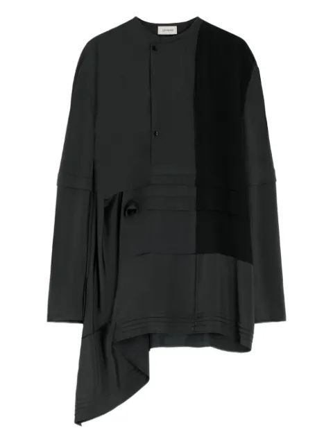 LEMAIRE pleated asymmetrical blouse Grey TO1403LF1472