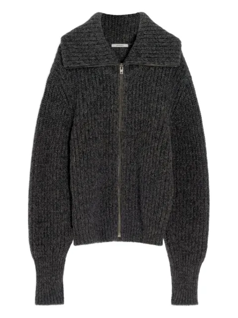 LEMAIRE ribbed zip-up cardigan Black OW1187LK1029
