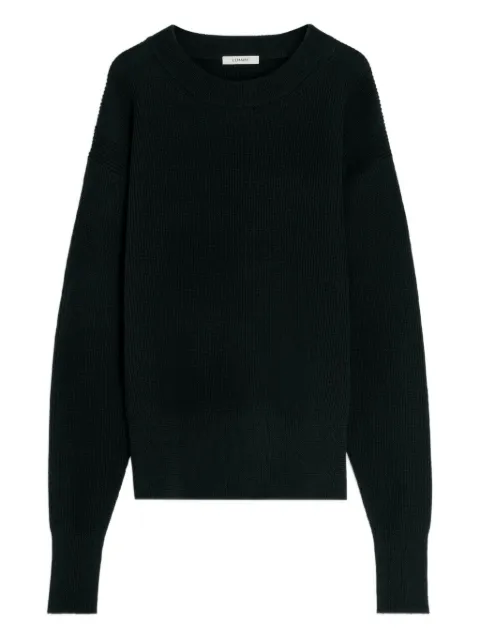 LEMAIRE ribbed wool crewneck sweatshirt Black TO1419LK1042