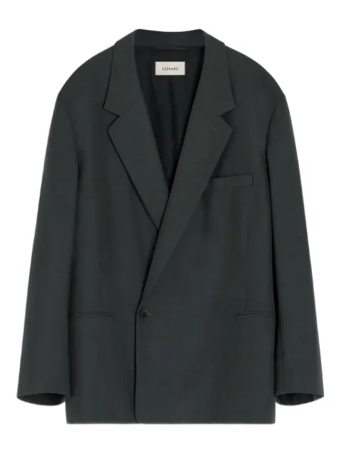 LEMAIRE soft double breasted jacket in polywool Grey JA1063LF414