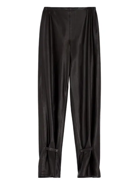 LEMAIRE adjustable-leg leather trousers Black PA1228LL0146