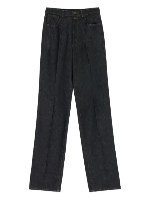 LEMAIRE crease high-waisted jeans Blue PA1229LD1061