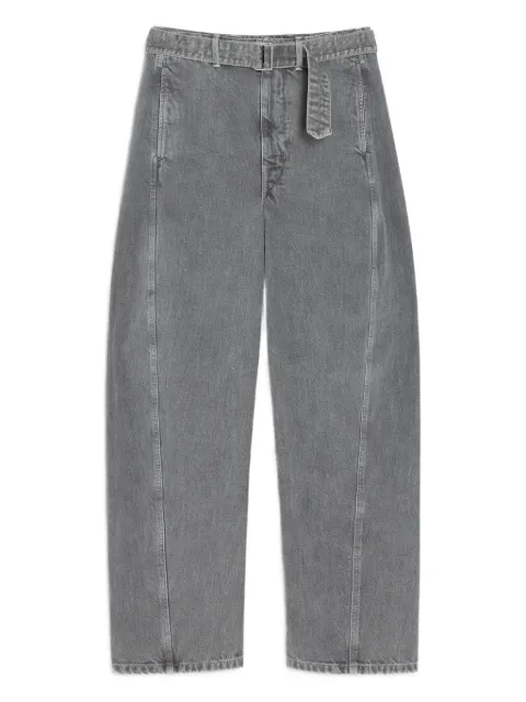 LEMAIRE buckle-closure panelled jeans Grey PA326LD1062