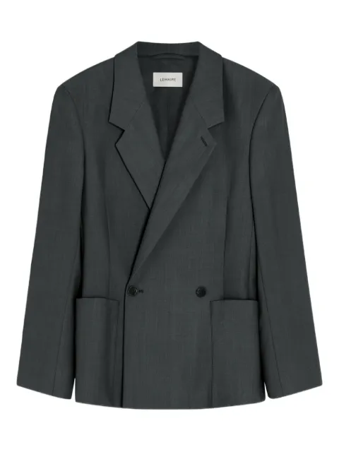 LEMAIRE double-breasted patch-pocket blazer Grey JA1085LF414