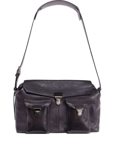 LEMAIRE Week-End Gear leather shoulder bag Brown BG0083LL0067