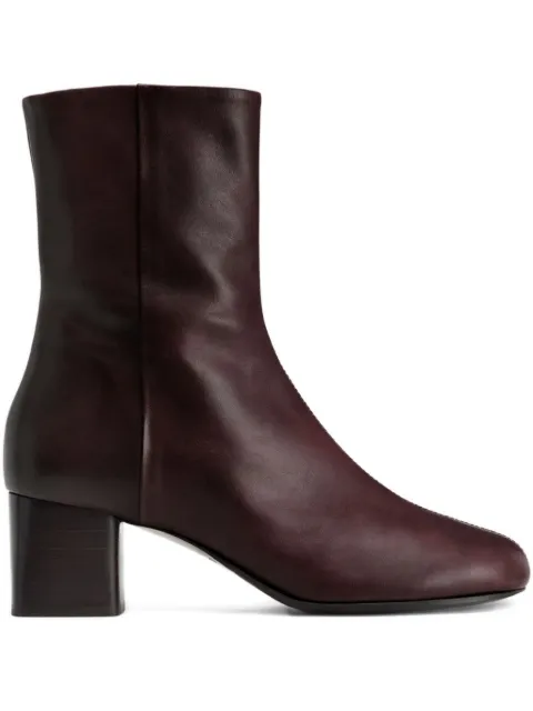 LEMAIRE Anatomic boots with 55mm heel Brown FO0206LL0078