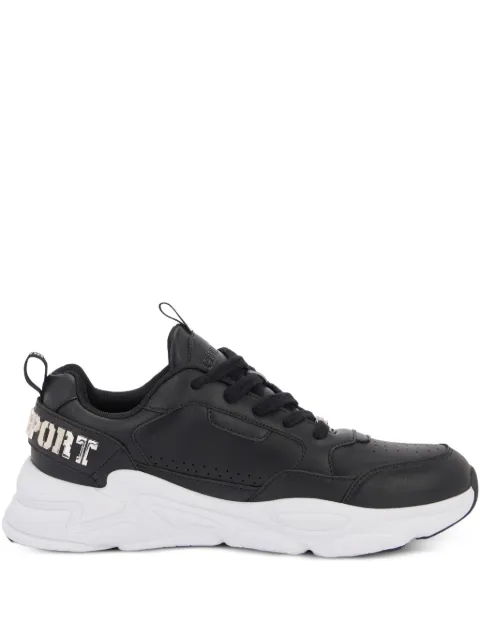 Plein Sport Ghost X // Gen.X.05 logo plaque trainers Black FAESUSC0855SLE004N