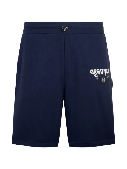 Philipp Plein fleece shorts Greatness Blue AAECMJT2720PTE180N