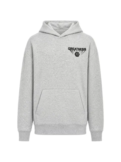 Philipp Plein fleece hoodie Greatness Grey AAECMJB3890PTE180N