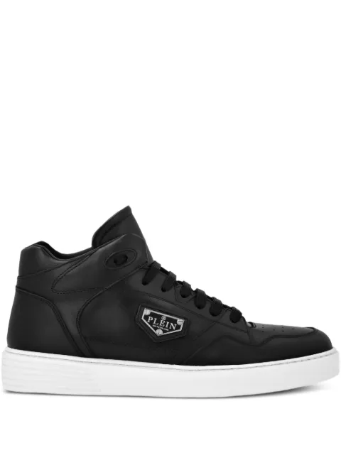Philipp Plein leather hi-top sneakers Black UAESUSC0891PLE005N