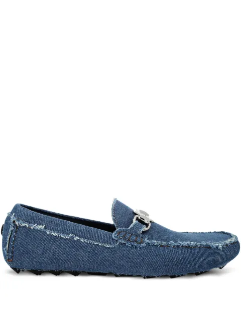 Philipp Plein denim loafers Blue UAESMSB0897PDE004N