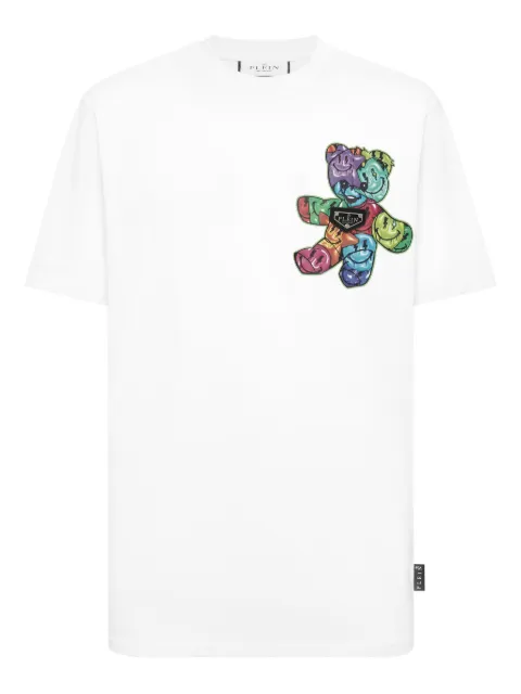 Philipp Plein teddy bear-print T-shirt White UAECMTK8786PJY002N