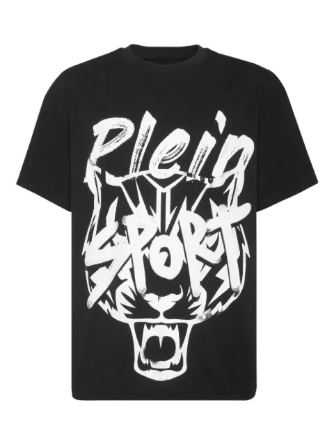 Plein Sport graphic cotton T-shirt Black UAECMTK8577SJY001N