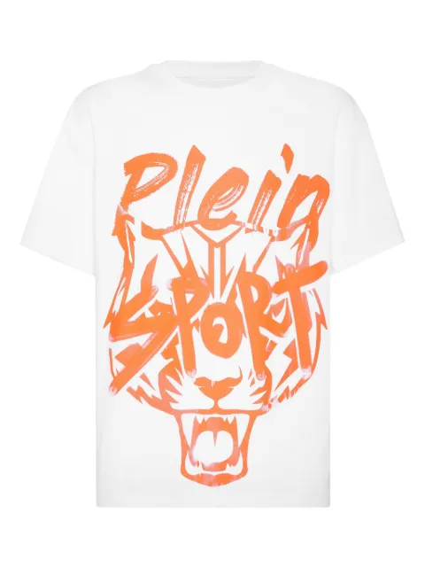 Plein Sport tiger-head print T-shirt White UAECMTK8577SJY001N