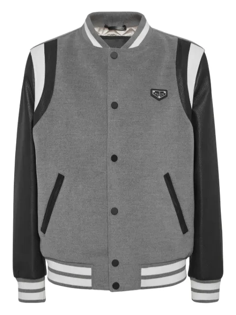Philipp Plein panelled bomber jacket Grey UAECMRB2969PTE120N