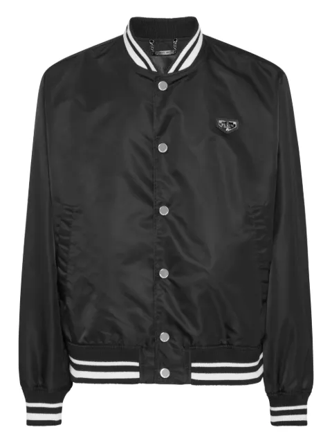Philipp Plein nylon baseball jacket Black UAECMRB2966PNY002N