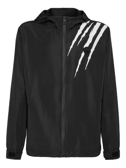 Plein Sport scratch nylon jacket Black UAECMRB2922SXV005N