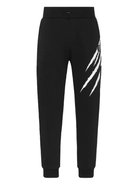Plein Sport claw-print cotton sweatpants Black UAECMJT2681STE003N