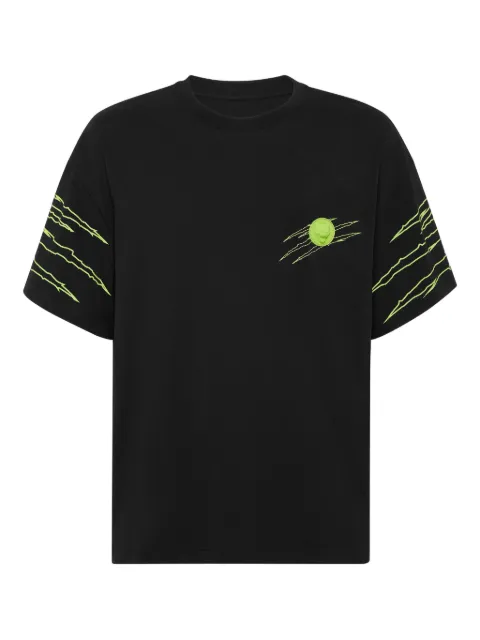 Plein Sport scratch-detail crew-neck T-shirt Black AAECMTK8764STE001N