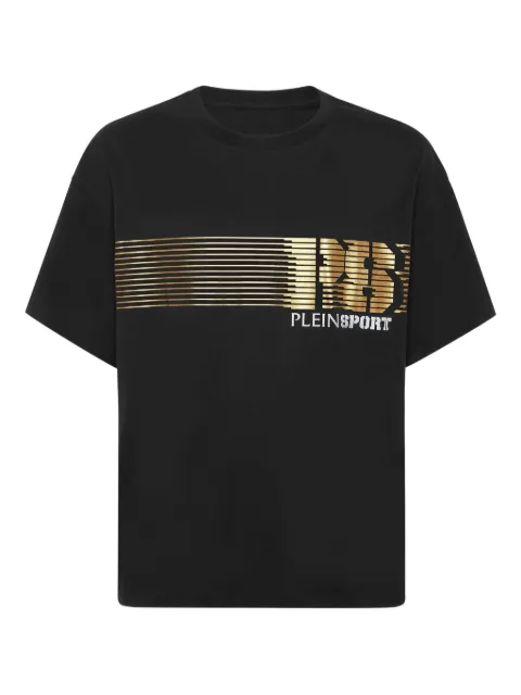 Plein Sport logo-stripe T-shirt Black AAECMTK8762STE001N