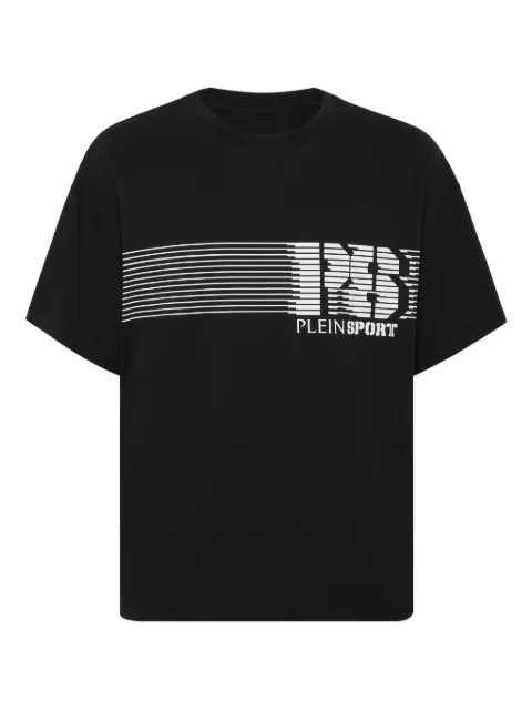 Plein Sport logo-stripe T-shirt Black AAECMTK8762STE001N