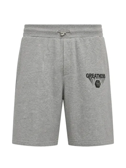 Philipp Plein fleece shorts Greatness Grey AAECMJT2720PTE180N