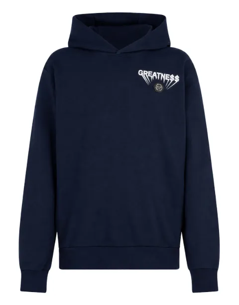 Philipp Plein fleece hoodie Greatness Blue AAECMJB3890PTE180N