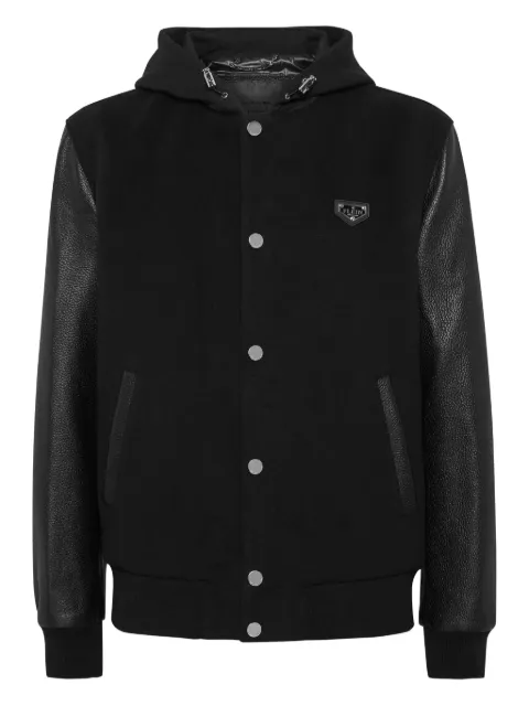 Philipp Plein panelled hooded jacket Black UAECMRB2968PLE131N
