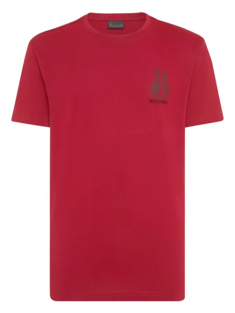 Billionaire logo-embroidered cotton T-shirt Red IAECMTK8184BTE014N