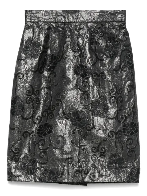 Givenchy Pre-Owned x McQueen 1990s floral-pattern skirt Grey HOLAGIV164