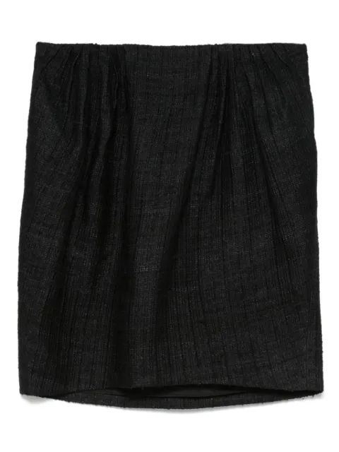 John Galliano Pre-Owned 2000s silk boucle skirt Black HOLAGAL152