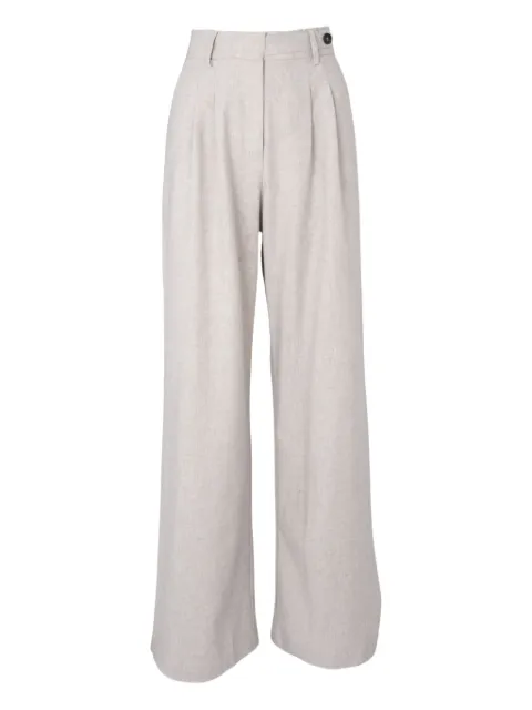 ALOHAS pleated palazzo pants Neutrals R100925