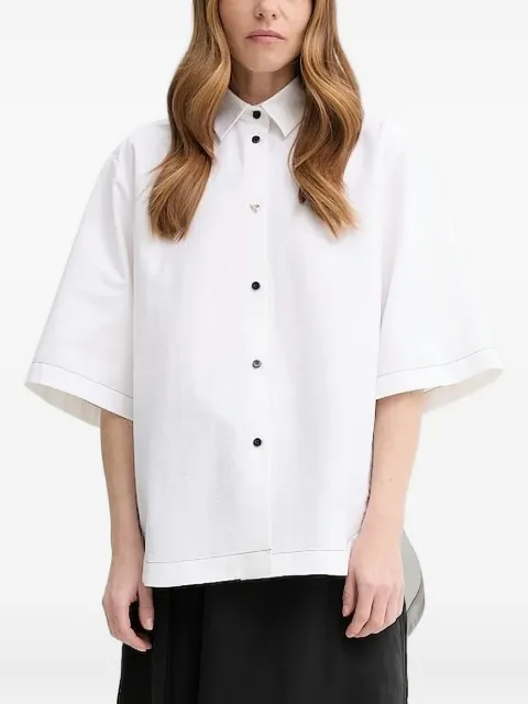 AERON short-sleeve curved hem shirt White SH196471