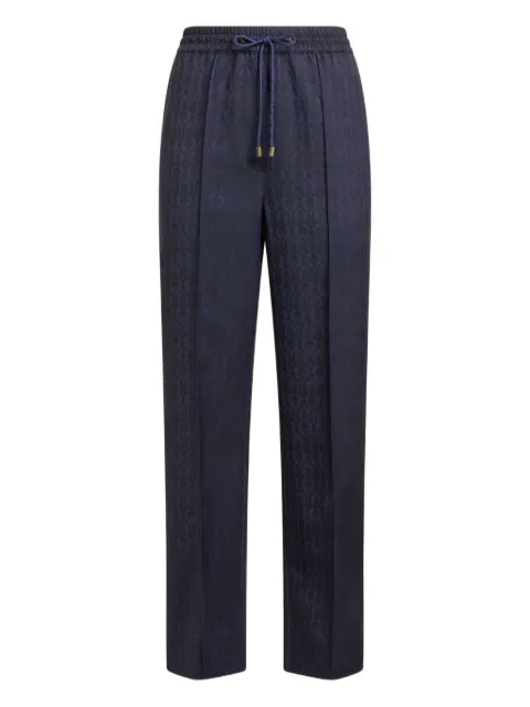 ETRO wool jacquard jogging trousers Blue WREA005599TJ248