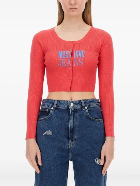 MOSCHINO JEANS button ribbed knitwear Red 092782053202