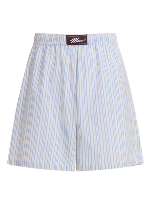 Marni striped elasticated-waist swim shorts Blue BXZC0014X0UTC529