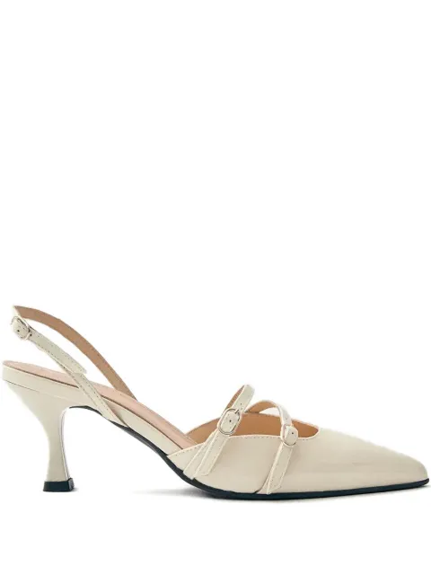 ALOHAS Joelle buckle-detail pointed-toe pumps Neutrals S100441