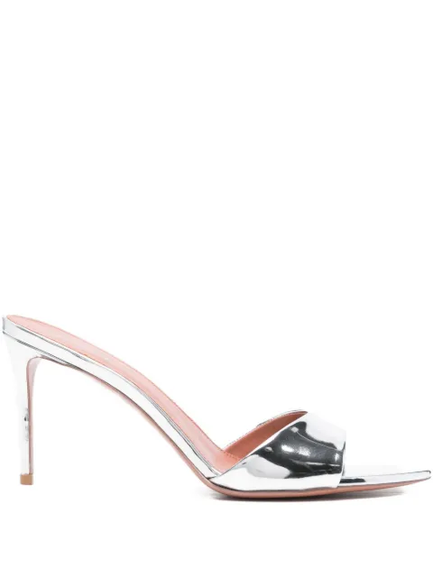 Castagna 80mm Alixia heeled mules Silver ALIXIA80