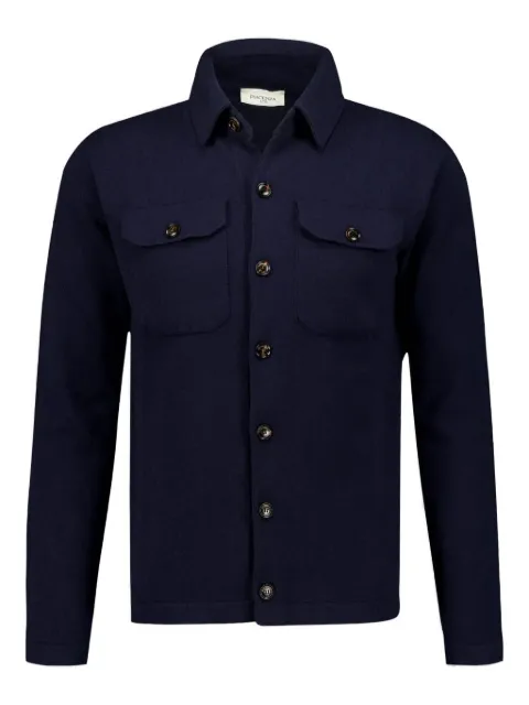 Piacenza Cashmere button-up pocket shirt Blue 8557050