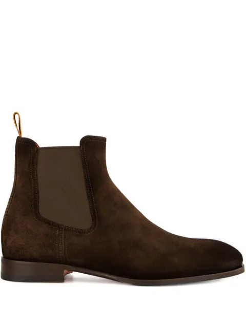 Santoni Archerboot suede Chelsea boots Brown MCAD19113JJ6GGEXT50