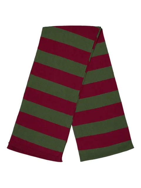 PAULA Lucca striped-pattern scarf Green LUCCA